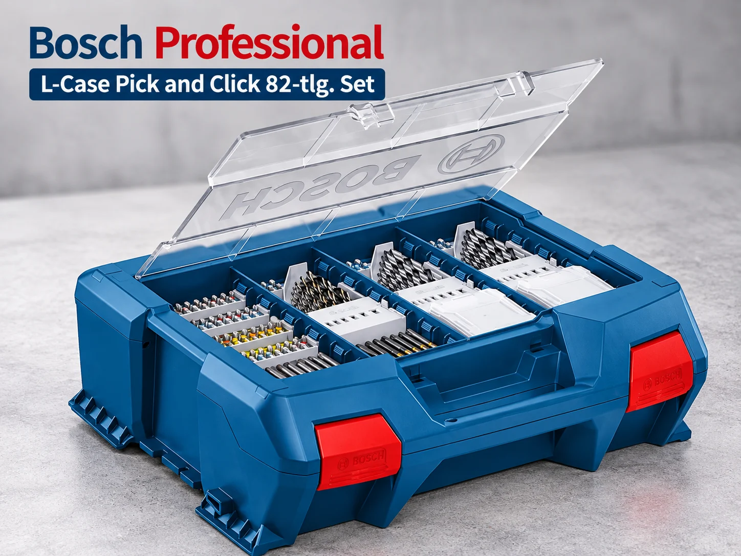 Bosch Professional Pick & Click աքսեսուարների հավաքածու 82 կտոր, L-Case