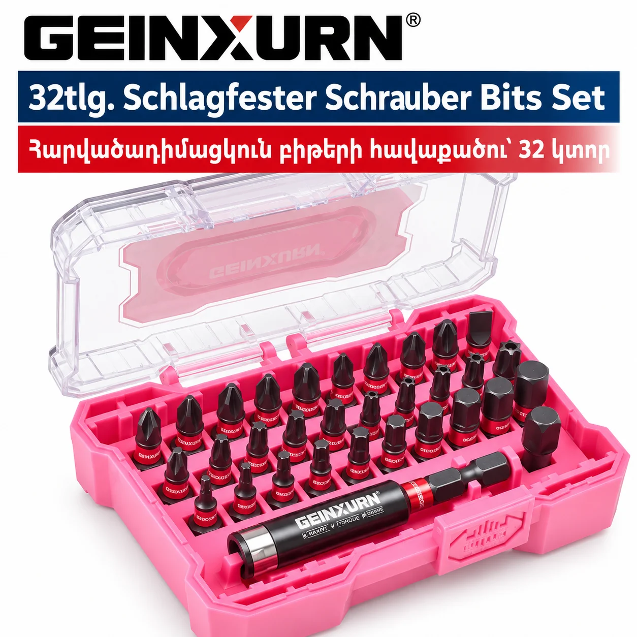 GEINXURN Maxfit Torque Impact Driver Bit Set